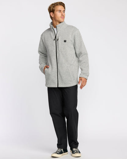 Billabong Men's Boundary Mock Neck Zip Sweatshirt - Grey Htr