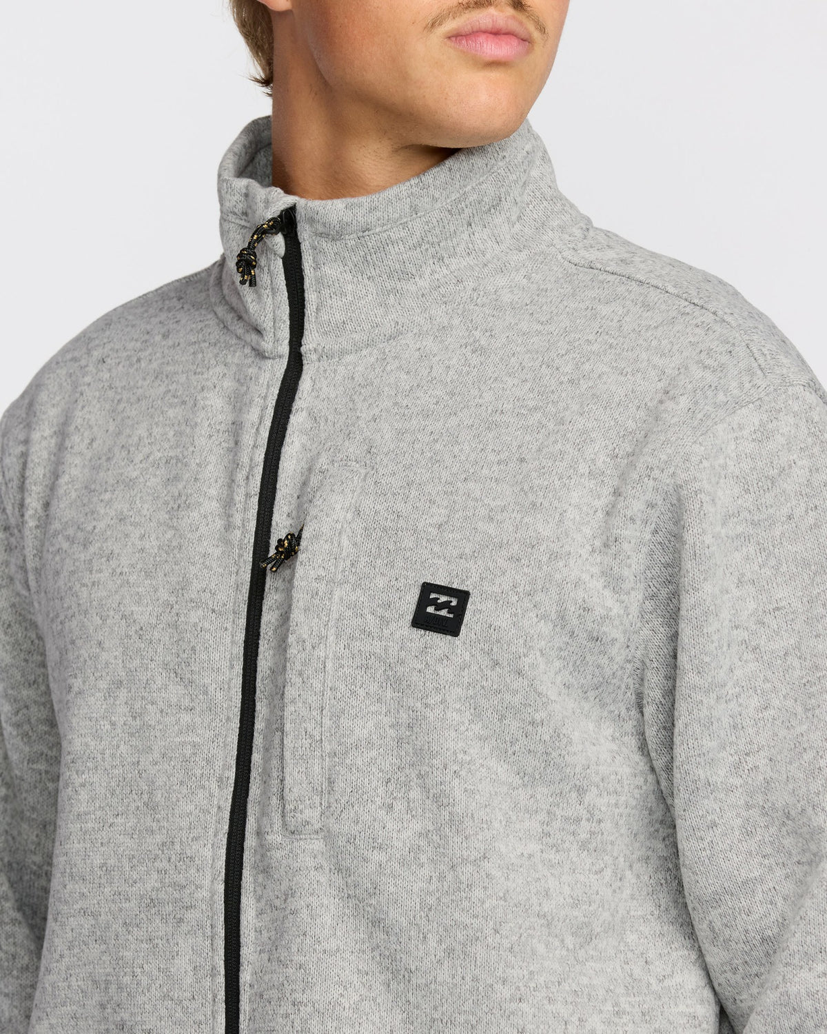 Billabong Men's Boundary Mock Neck Zip Sweatshirt - Grey Htr