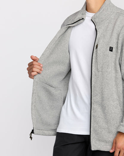 Billabong Men's Boundary Mock Neck Zip Sweatshirt - Grey Htr