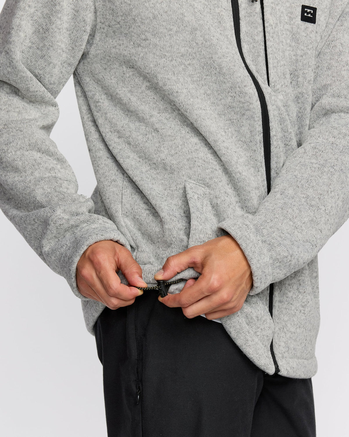 Billabong Men's Boundary Mock Neck Zip Sweatshirt - Grey Htr