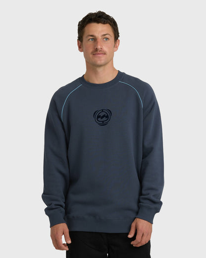 Billabong Men's Bio Fleece Crewneck Sweatshirt - Vintage Navy