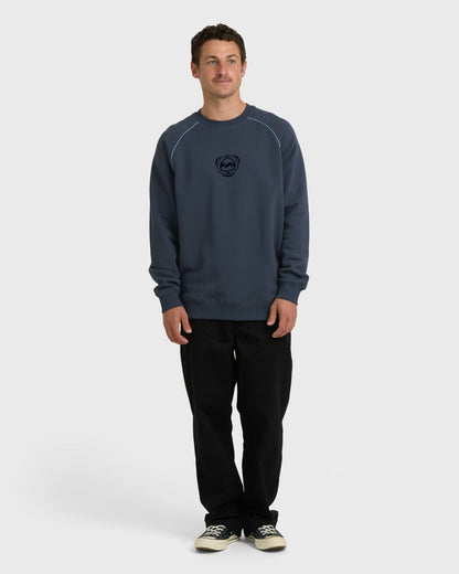 Billabong Men's Bio Fleece Crewneck Sweatshirt - Vintage Navy