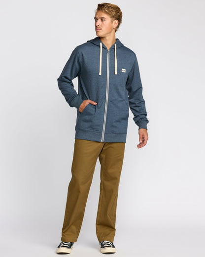 Billabong Men's All Day Zip Front Hoodie - Midnight Blue