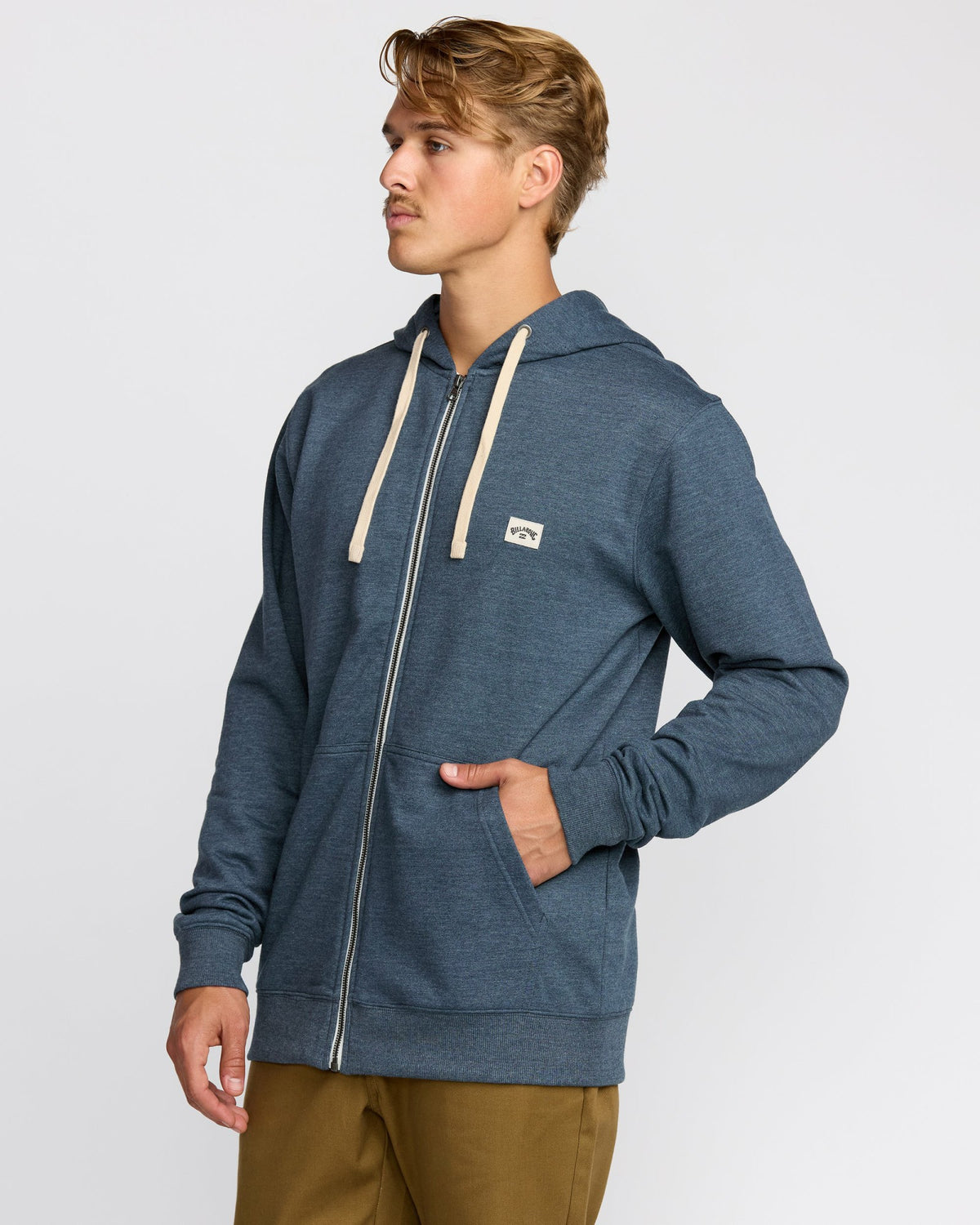 Billabong Men's All Day Zip Front Hoodie - Midnight Blue