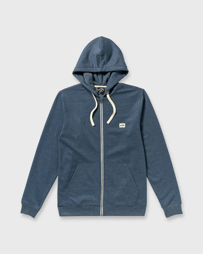 Billabong Men's All Day Zip Front Hoodie - Midnight Blue