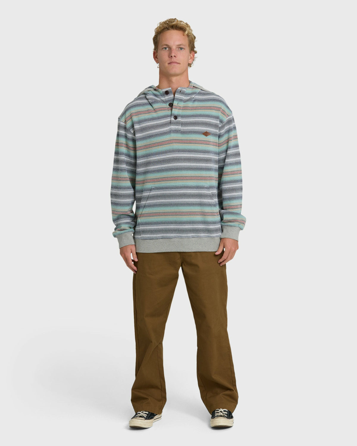 Billabong Men's Rancho Pullover YD Pullover Hoodie - Heather Gray