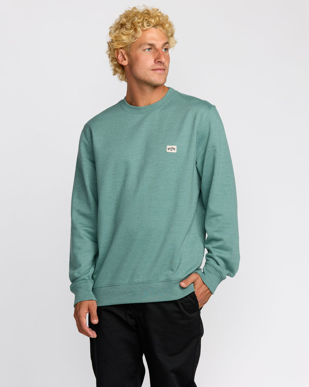 Billabong Men's All Day Crewneck Sweatshirt - Sage Green