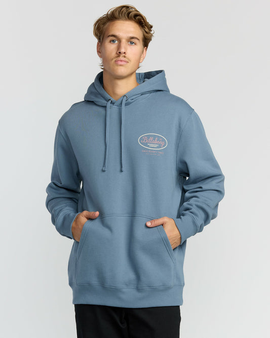 Billabong Men's Short Sands Pullover Hoodie - Steel Blue