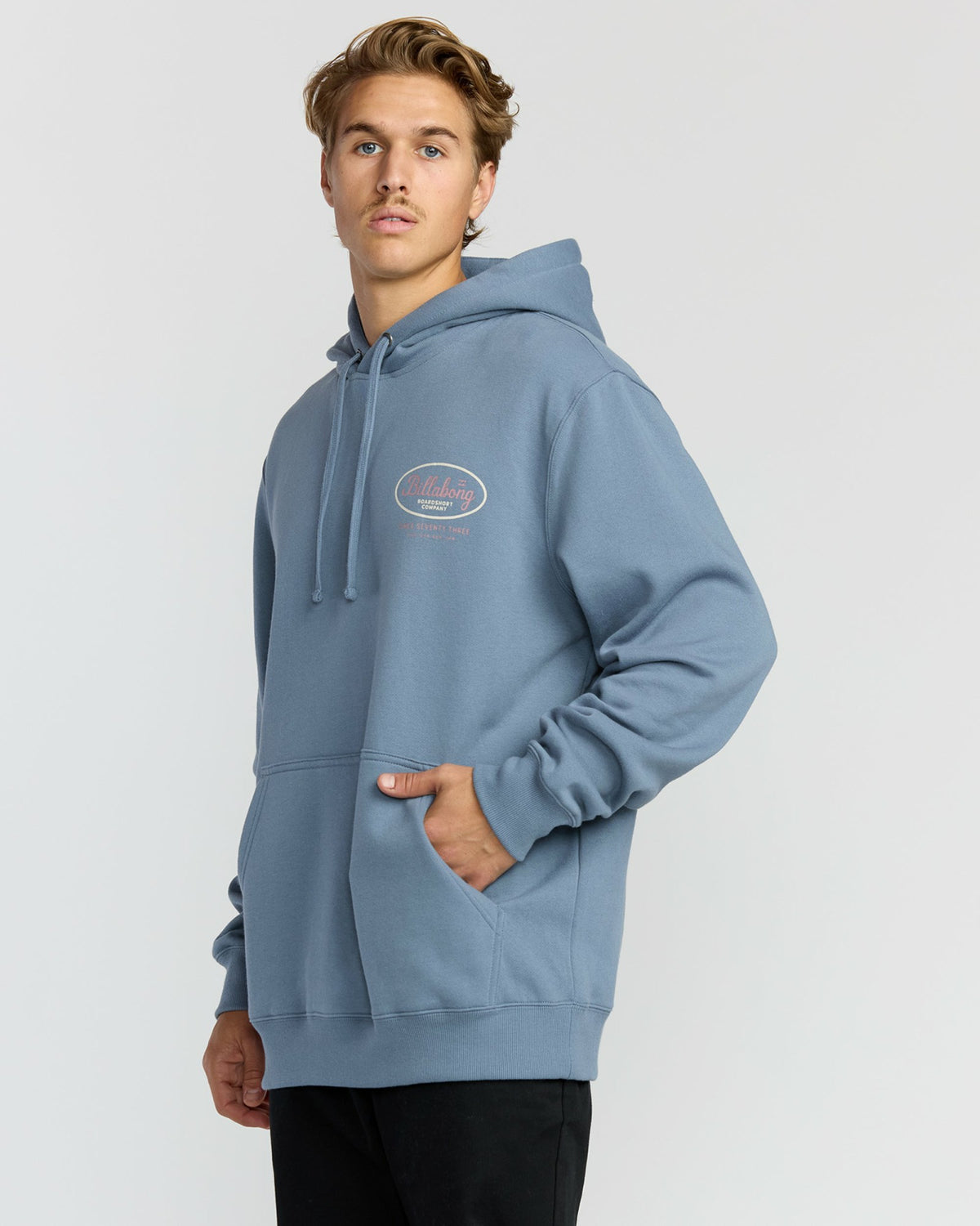 Billabong Men's Short Sands Pullover Hoodie - Steel Blue