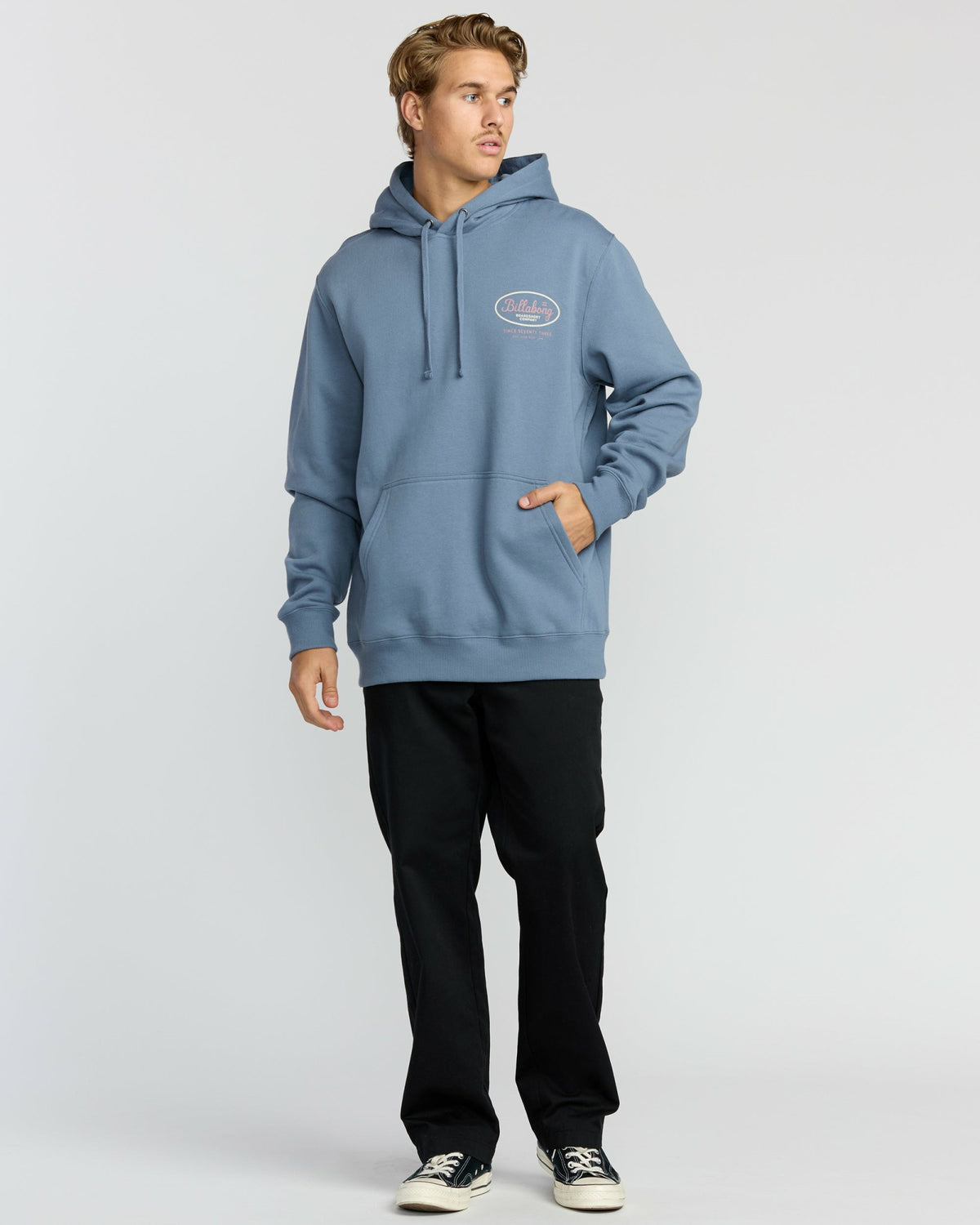 Billabong Men's Short Sands Pullover Hoodie - Steel Blue