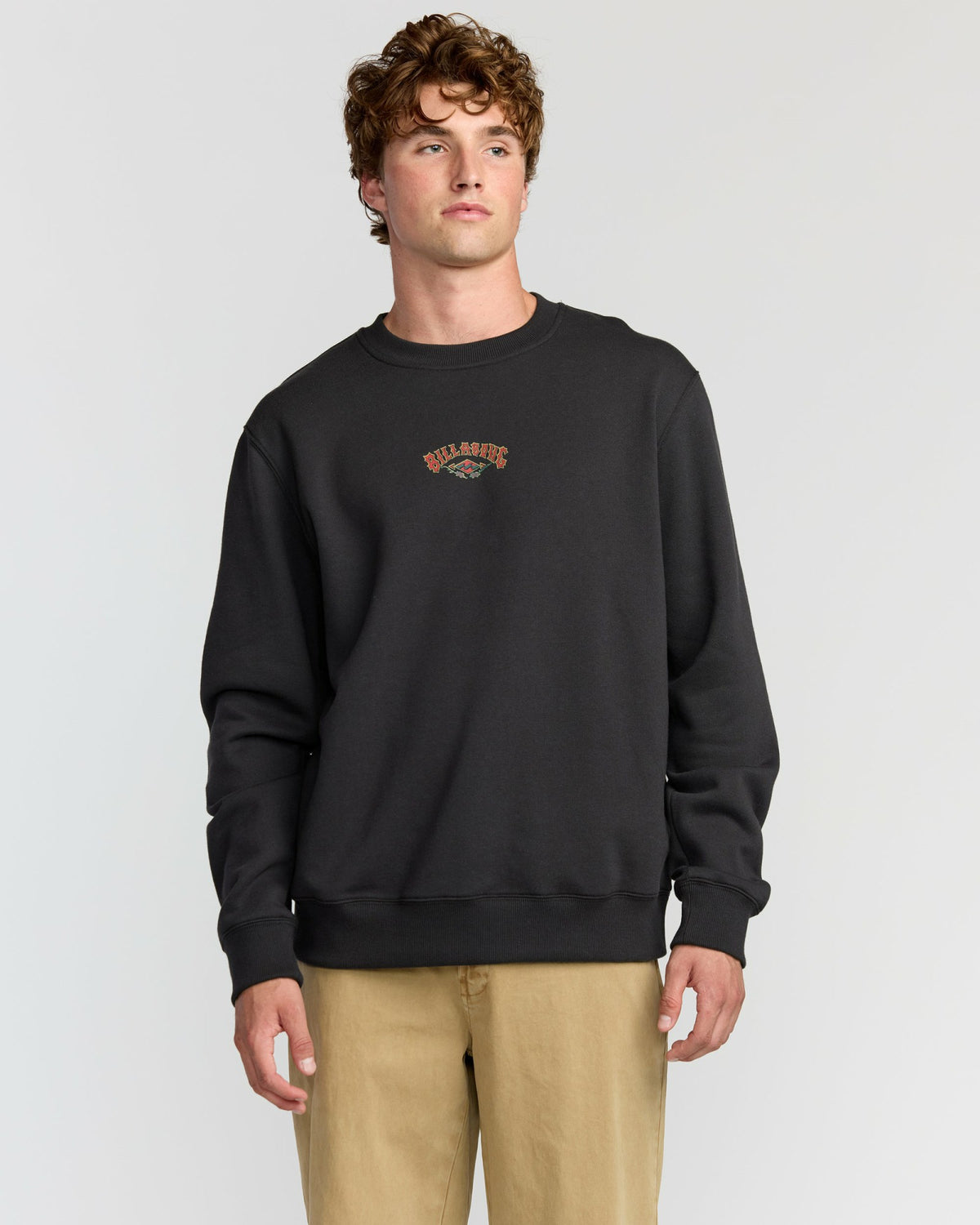 Billabong Men's Short Sands Crewneck Sweatshirt - Washed Black