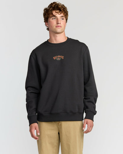 Billabong Men's Short Sands Crewneck Sweatshirt - Washed Black