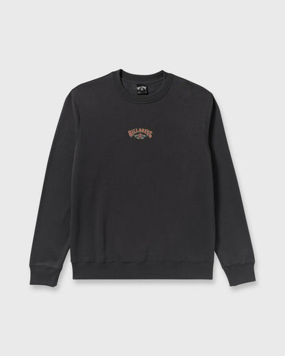 Billabong Men's Short Sands Crewneck Sweatshirt - Washed Black