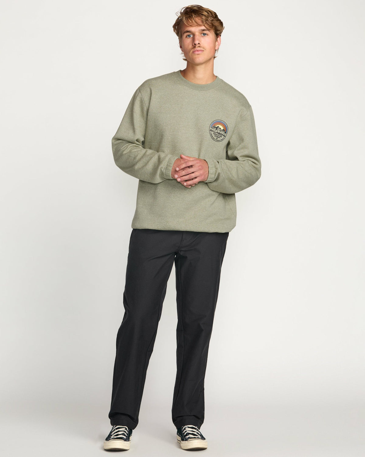 Billabong Men's Compass Crew Sweatshirt - Sage Heather