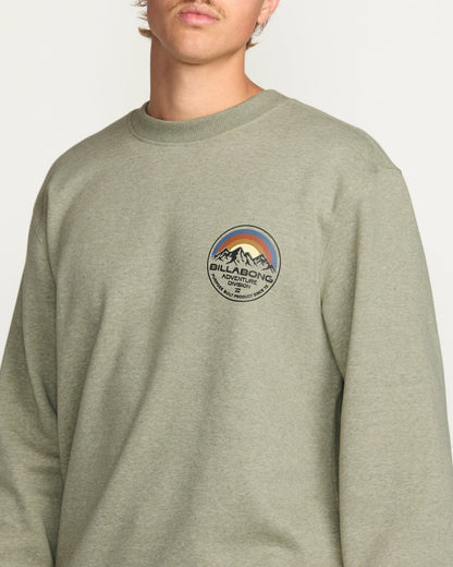 Billabong Men's Compass Crew Sweatshirt - Sage Heather