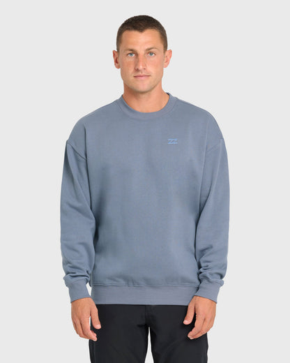 Billabong Men's Rhodes Crewneck Sweatshirt - Denim Chambray