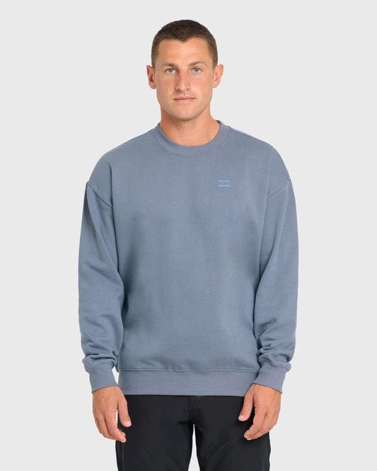 Billabong Men's Rhodes Crewneck Sweatshirt - Denim Chambray