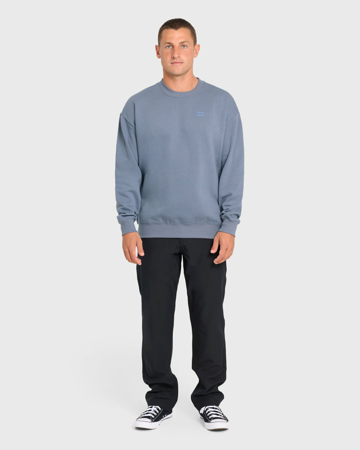 Billabong Men's Rhodes Crewneck Sweatshirt - Denim Chambray