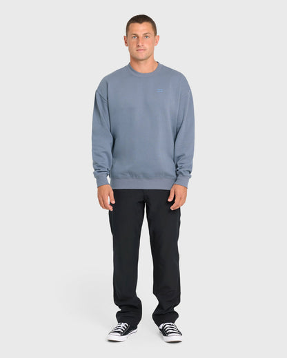 Billabong Men's Rhodes Crewneck Sweatshirt - Denim Chambray
