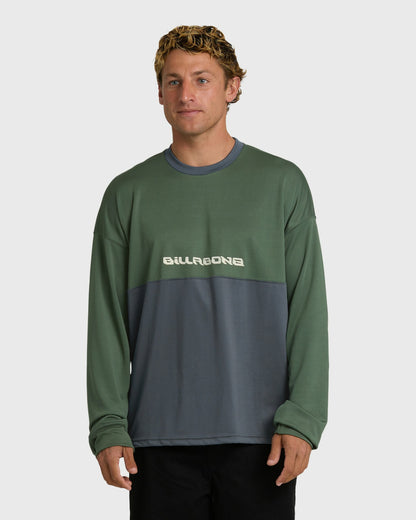 Billabong Men's Deep Fake Crew Long Sleeve Knit Top - Hunter Green
