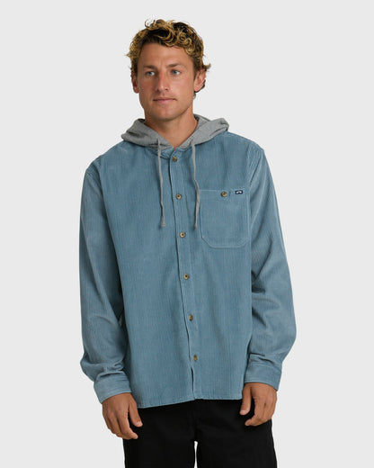 Billabong Men's Baja Long Sleeve Shirt - Blue Fog