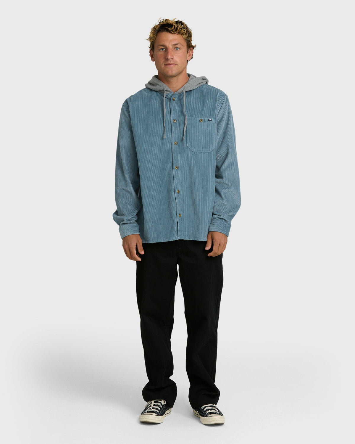 Billabong Men's Baja Long Sleeve Shirt - Blue Fog