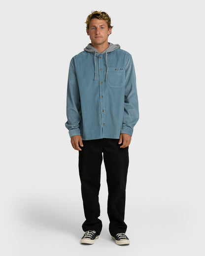 Billabong Men's Baja Long Sleeve Shirt - Blue Fog