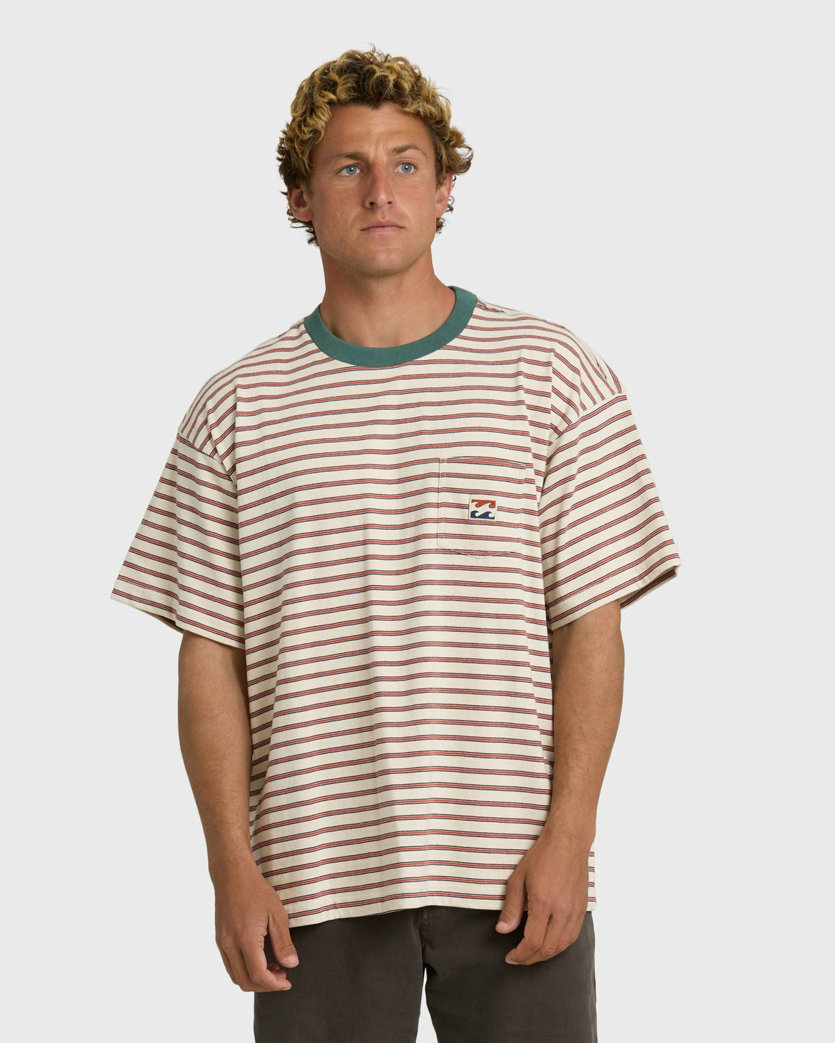 Billabong Men's Baxter Crew Short Sleeve T-Shirt - Oatmeal