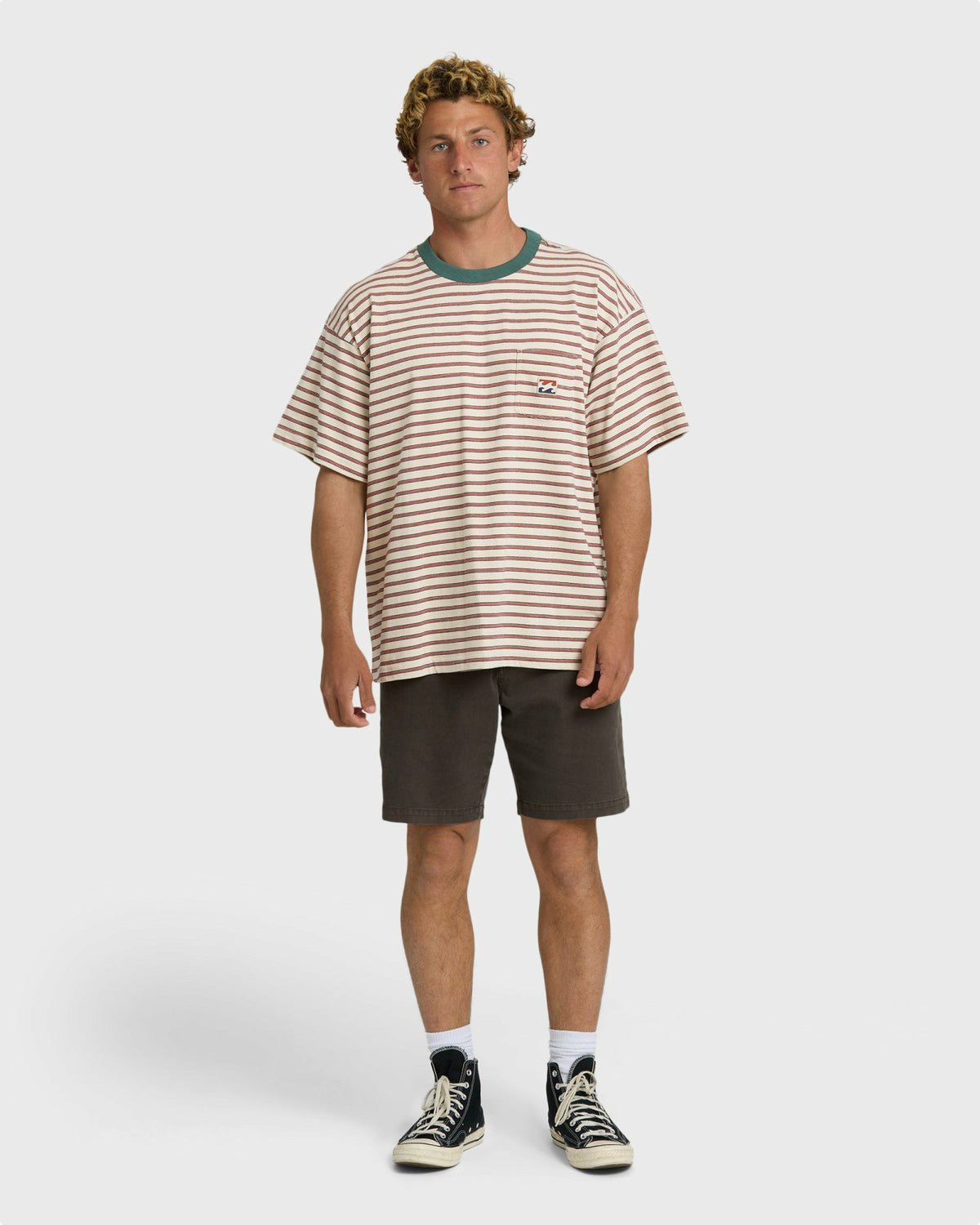 Billabong Men's Baxter Crew Short Sleeve T-Shirt - Oatmeal