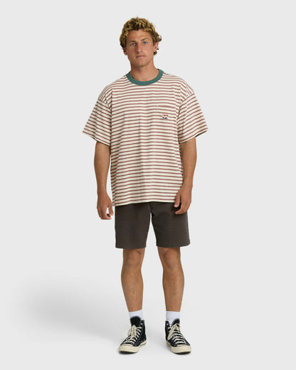 Billabong Men's Baxter Crew Short Sleeve T-Shirt - Oatmeal