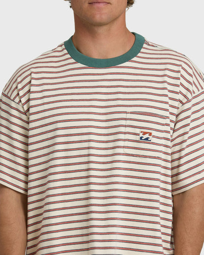 Billabong Men's Baxter Crew Short Sleeve T-Shirt - Oatmeal