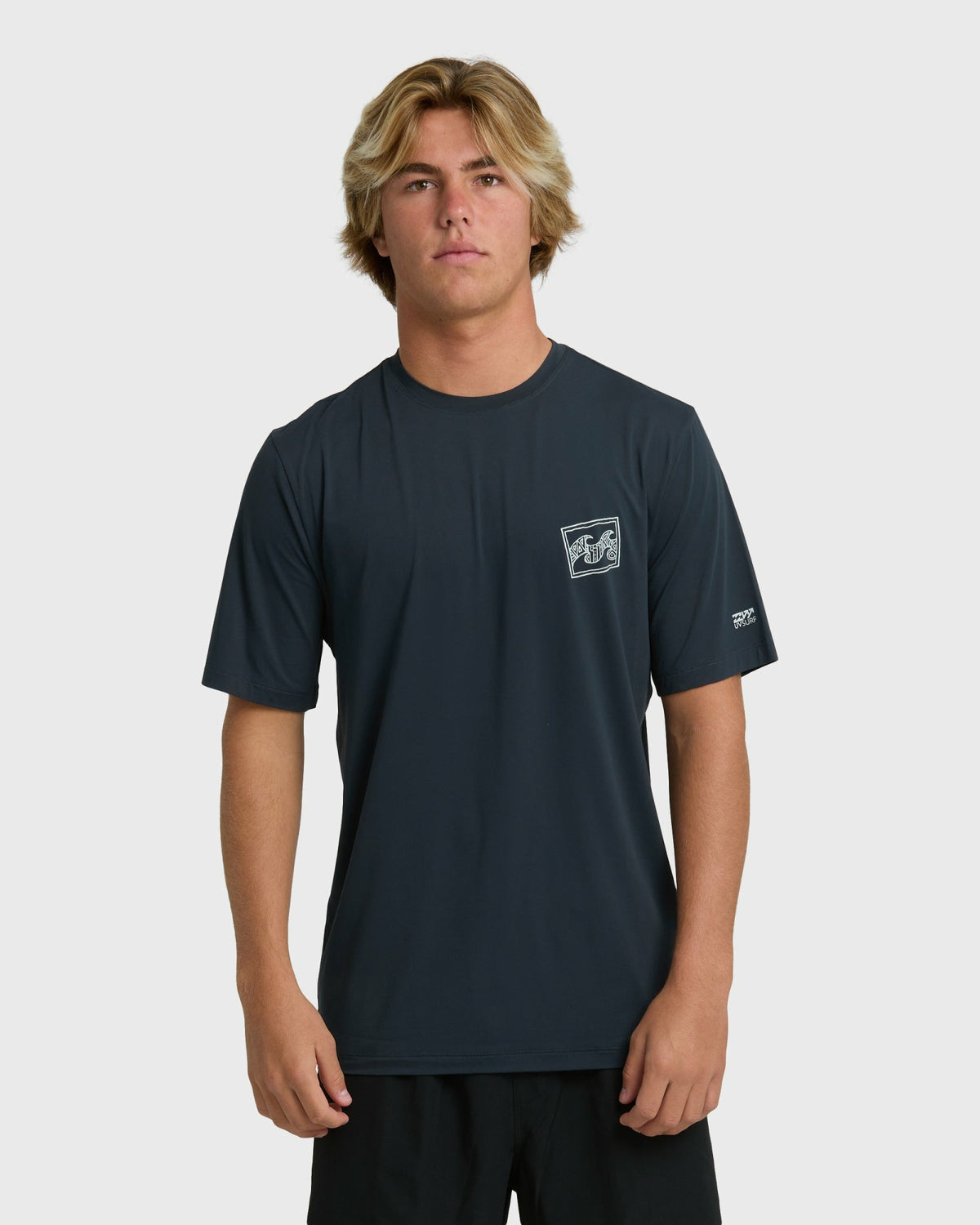 Billabong Men's Crayon Wave Loose Fit Short Sleeve Surf Tee - Navy