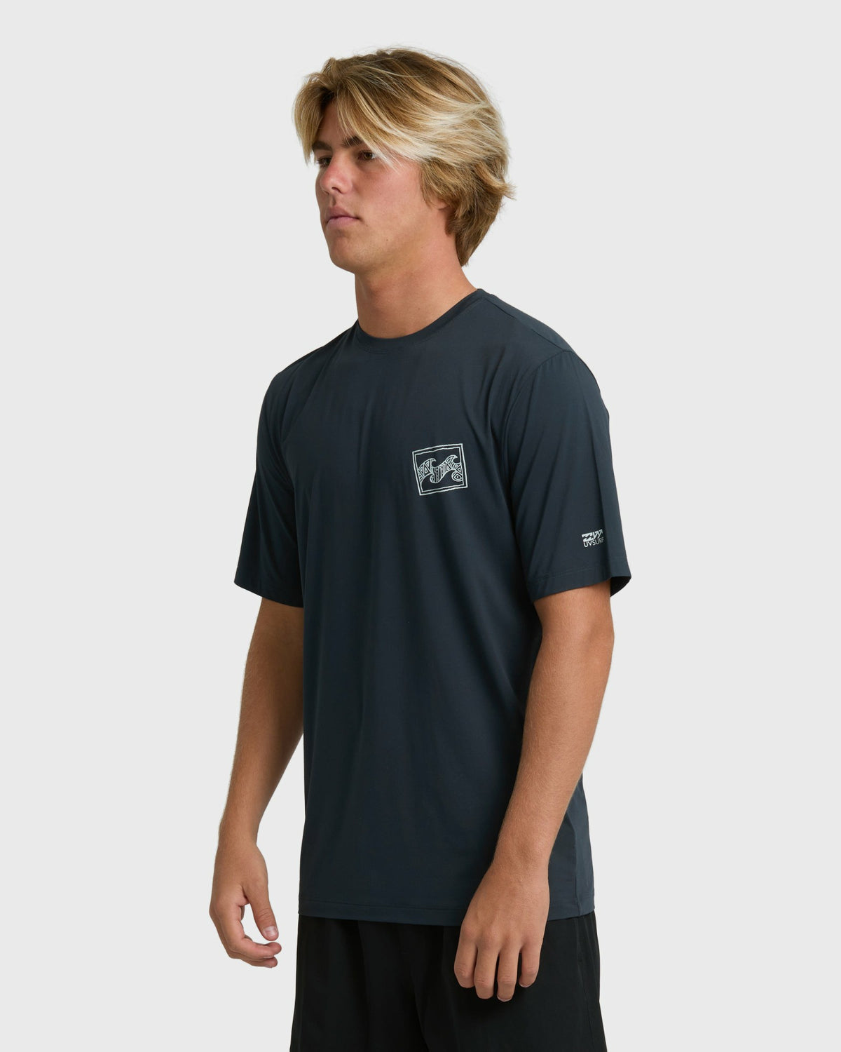 Billabong Men's Crayon Wave Loose Fit Short Sleeve Surf Tee - Navy