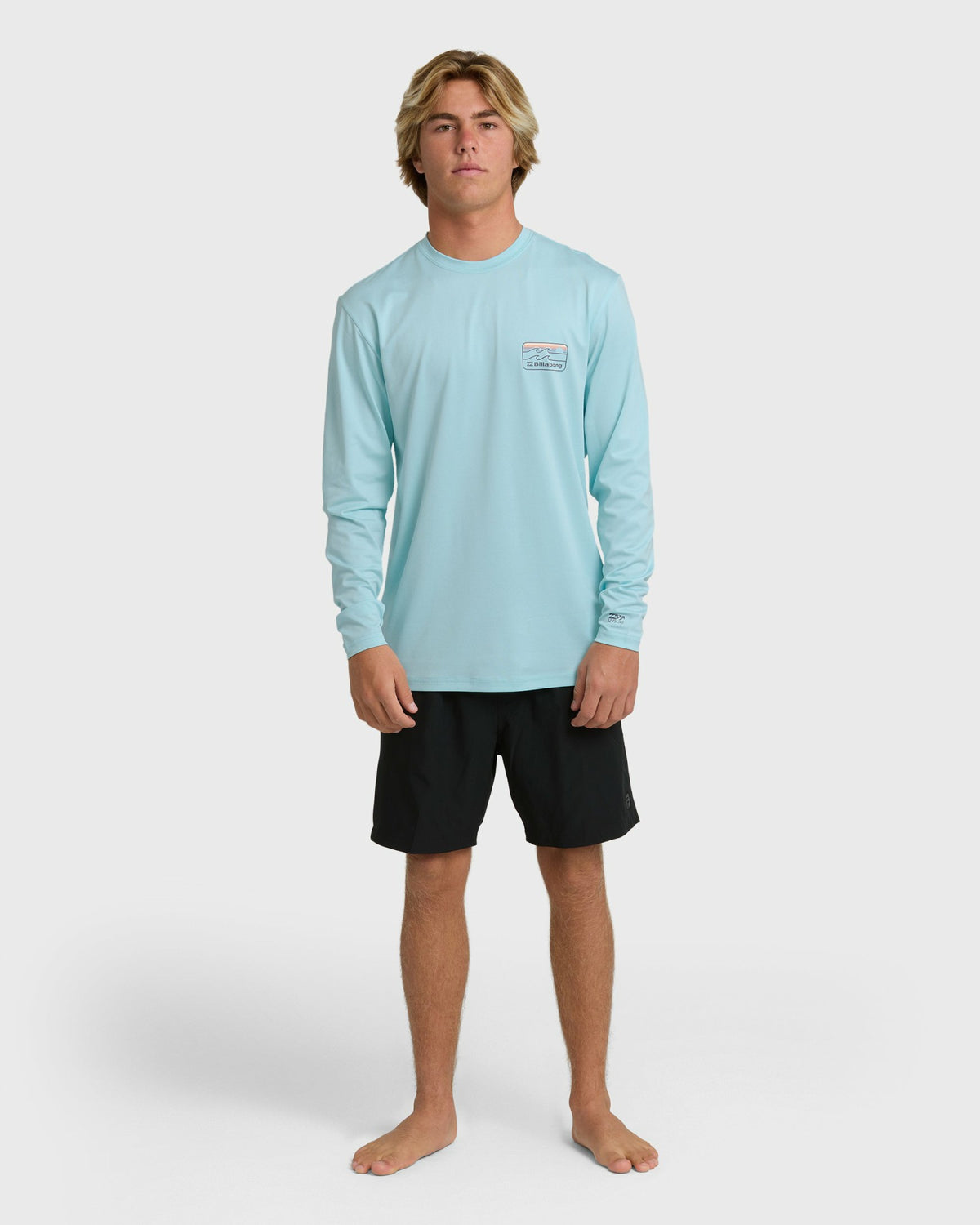 Billabong Men's Runner Long Sleeve Surf Tee - Blue Heather
