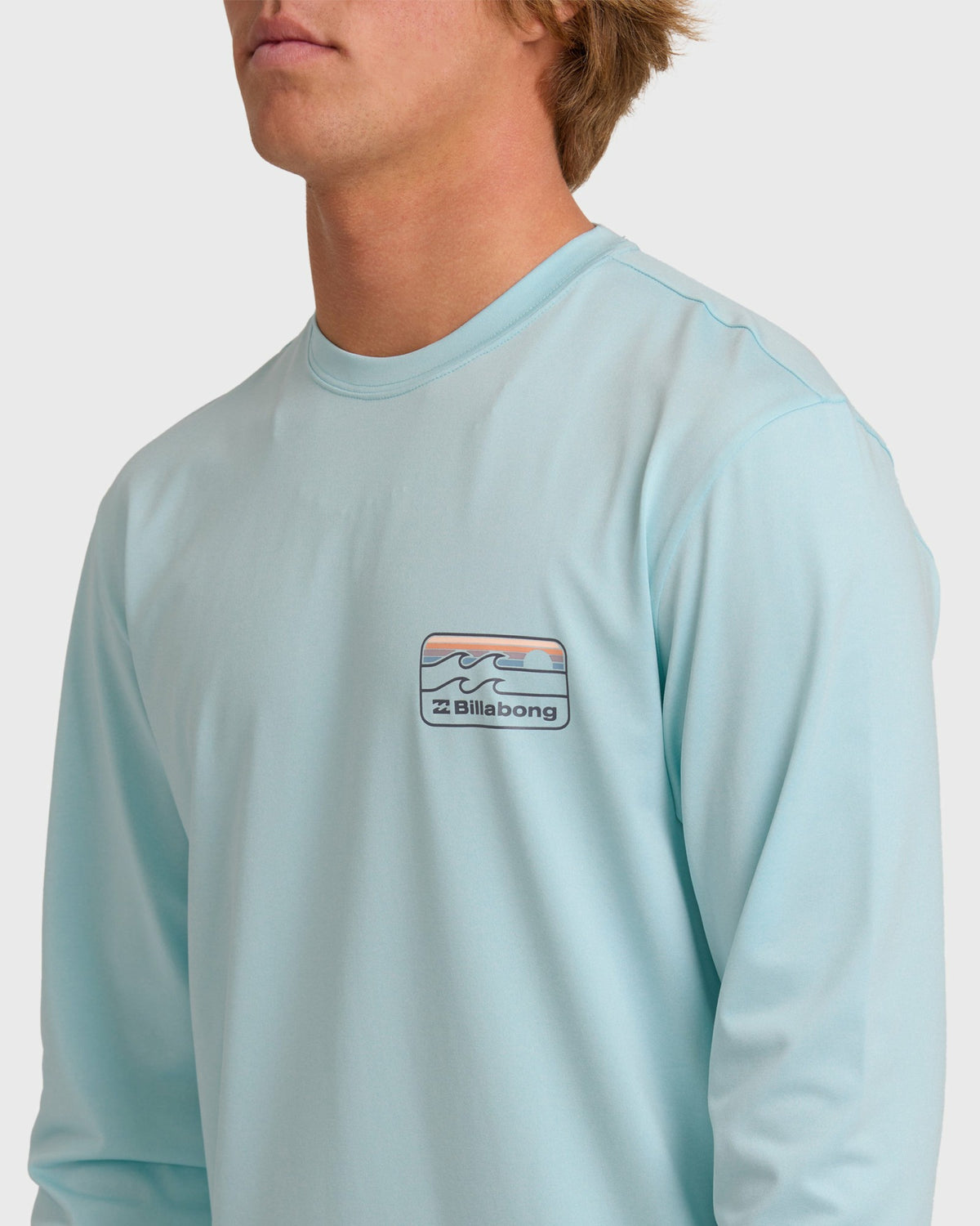 Billabong Men's Runner Long Sleeve Surf Tee - Blue Heather