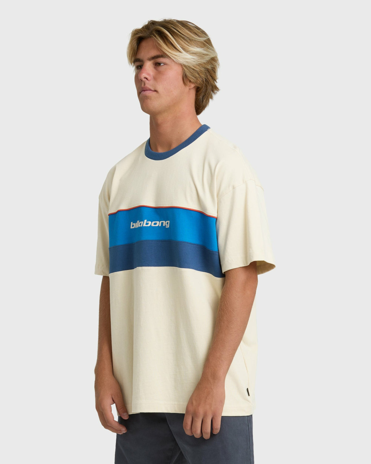 Billabong Men's Simulator Crew Short Sleeve T-Shirt - Oatmeal