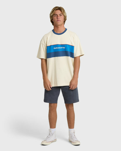 Billabong Men's Simulator Crew Short Sleeve T-Shirt - Oatmeal