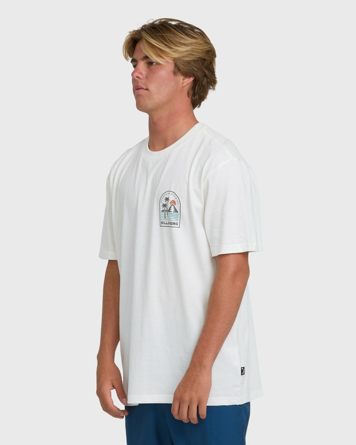 Billabong Men's A\/Div Sun Down Premium Short Sleeve Knit T-Shirt - Off White