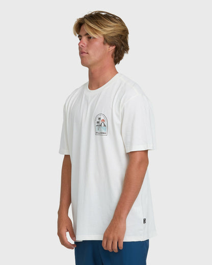 Billabong Men's A\/Div Sun Down Premium Short Sleeve Knit T-Shirt - Off White