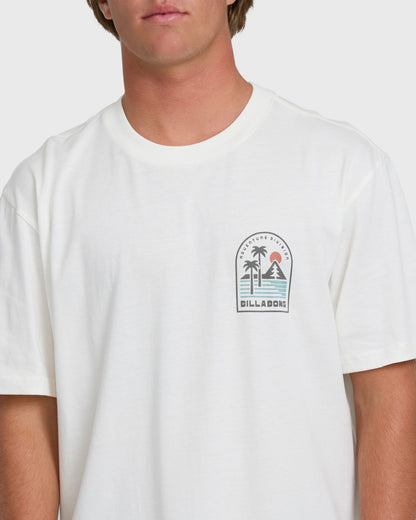 Billabong Men's A\/Div Sun Down Premium Short Sleeve Knit T-Shirt - Off White