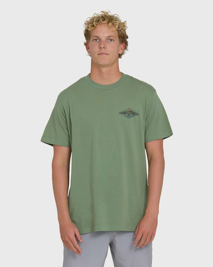 Billabong Men's A\/Div Arch Premium Short Sleeve Knit T-Shirt - Hedge Green