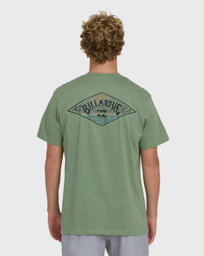 Billabong Men's A\/Div Arch Premium Short Sleeve Knit T-Shirt - Hedge Green