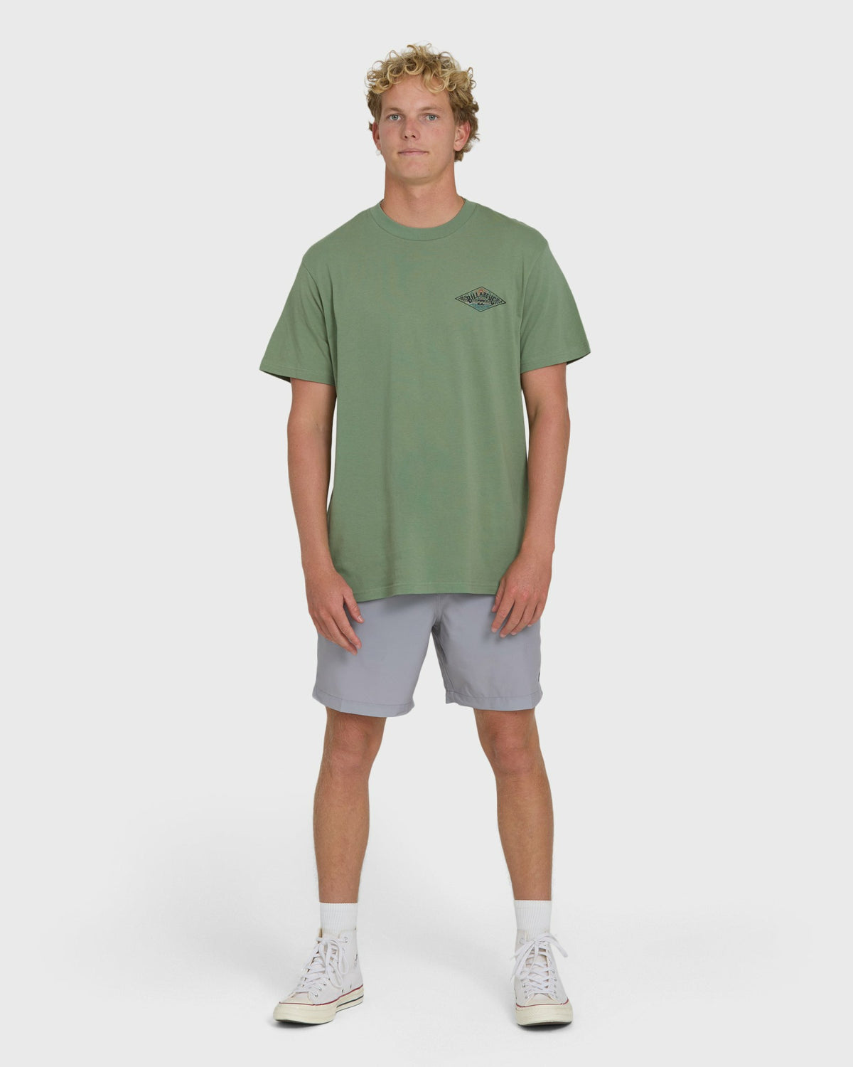 Billabong Men's A\/Div Arch Premium Short Sleeve Knit T-Shirt - Hedge Green