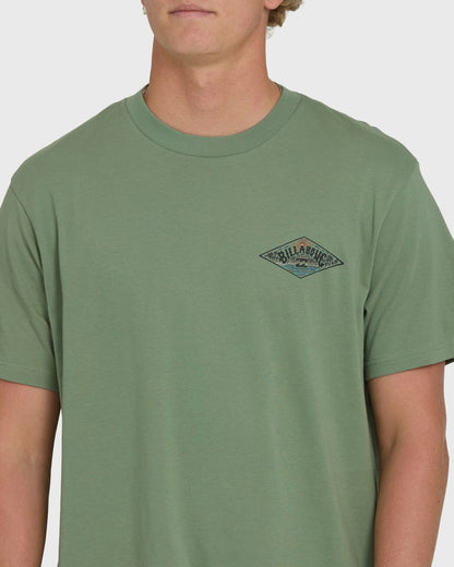 Billabong Men's A\/Div Arch Premium Short Sleeve Knit T-Shirt - Hedge Green