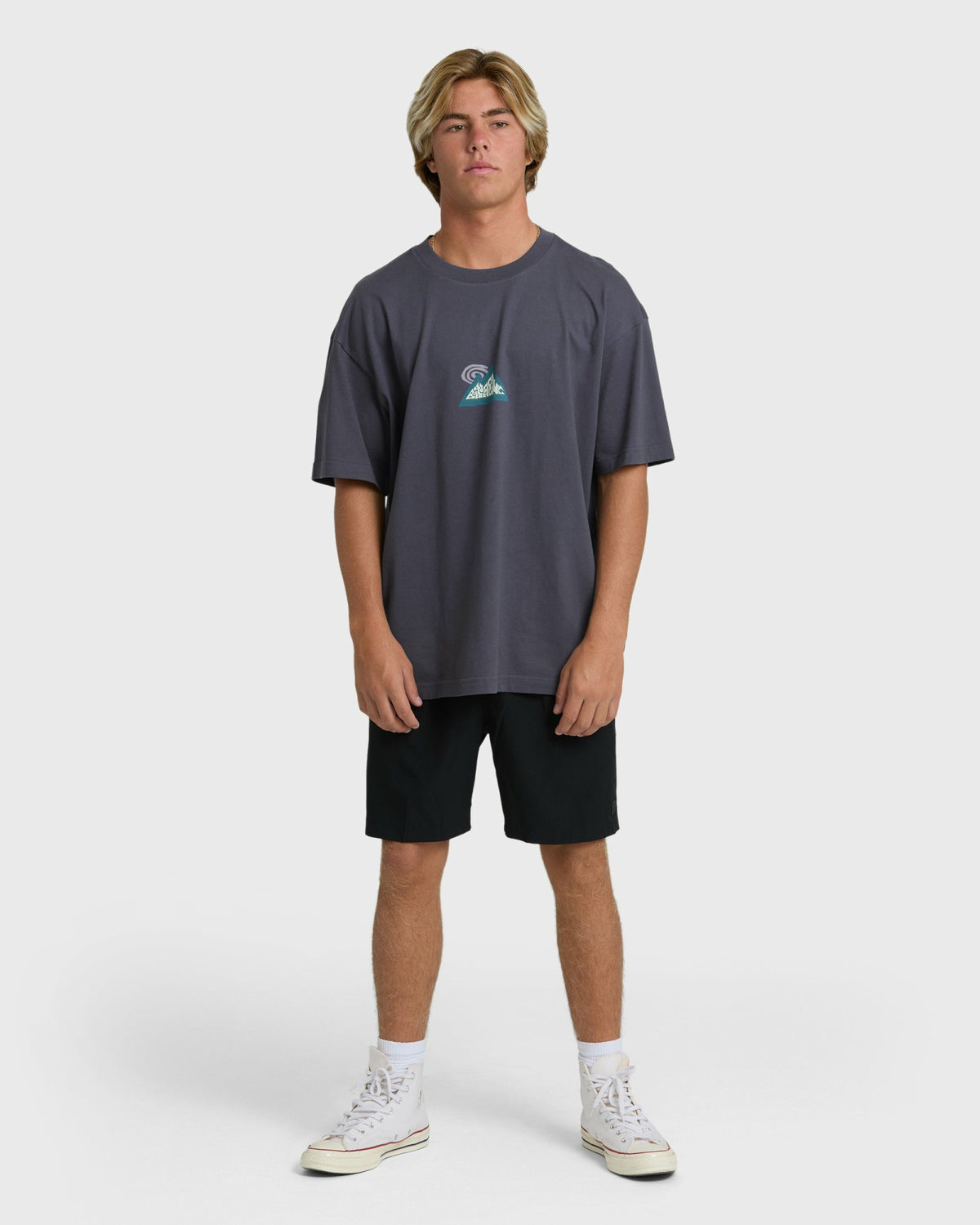 Billabong Men's Reach The Peak Adiv Og Short Sleeve T-Shirt - Graystone