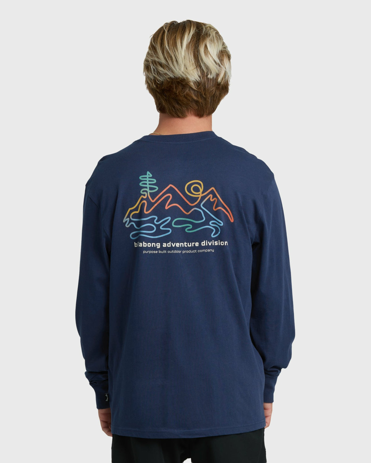 Billabong Men's Range Adiv Premium Long Sleeve T-Shirt - Dark Blue