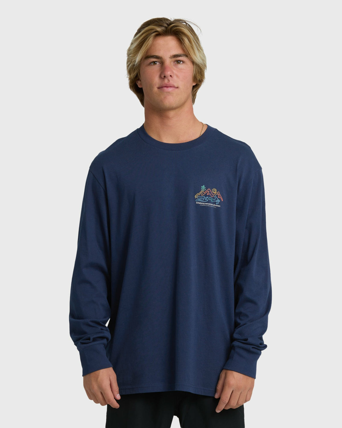 Billabong Men's Range Adiv Premium Long Sleeve T-Shirt - Dark Blue