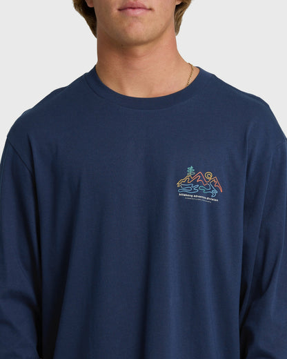 Billabong Men's Range Adiv Premium Long Sleeve T-Shirt - Dark Blue