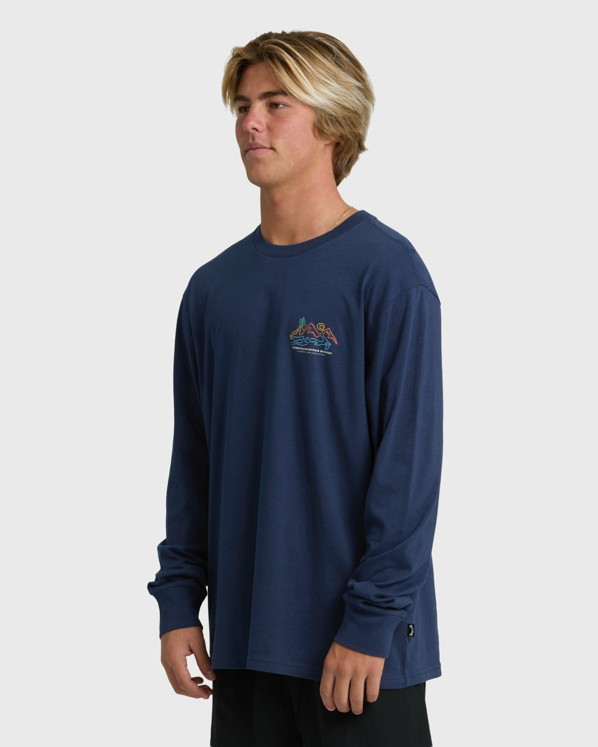 Billabong Men's Range Adiv Premium Long Sleeve T-Shirt - Dark Blue