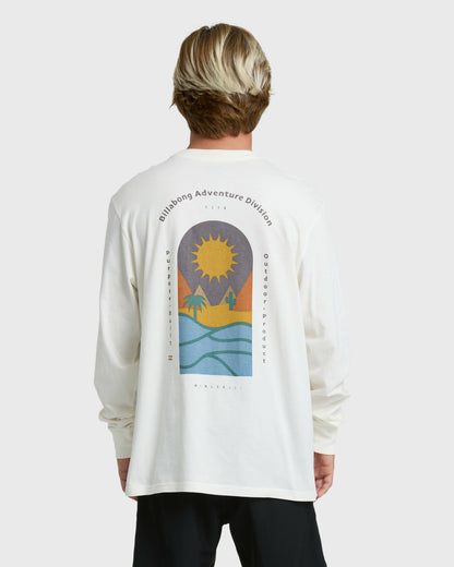 Billabong Men's New View Adiv Premium Long Sleeve T-Shirt - Off White